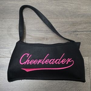 Cheerleader Embroidered Small Purse Childs Black Pink